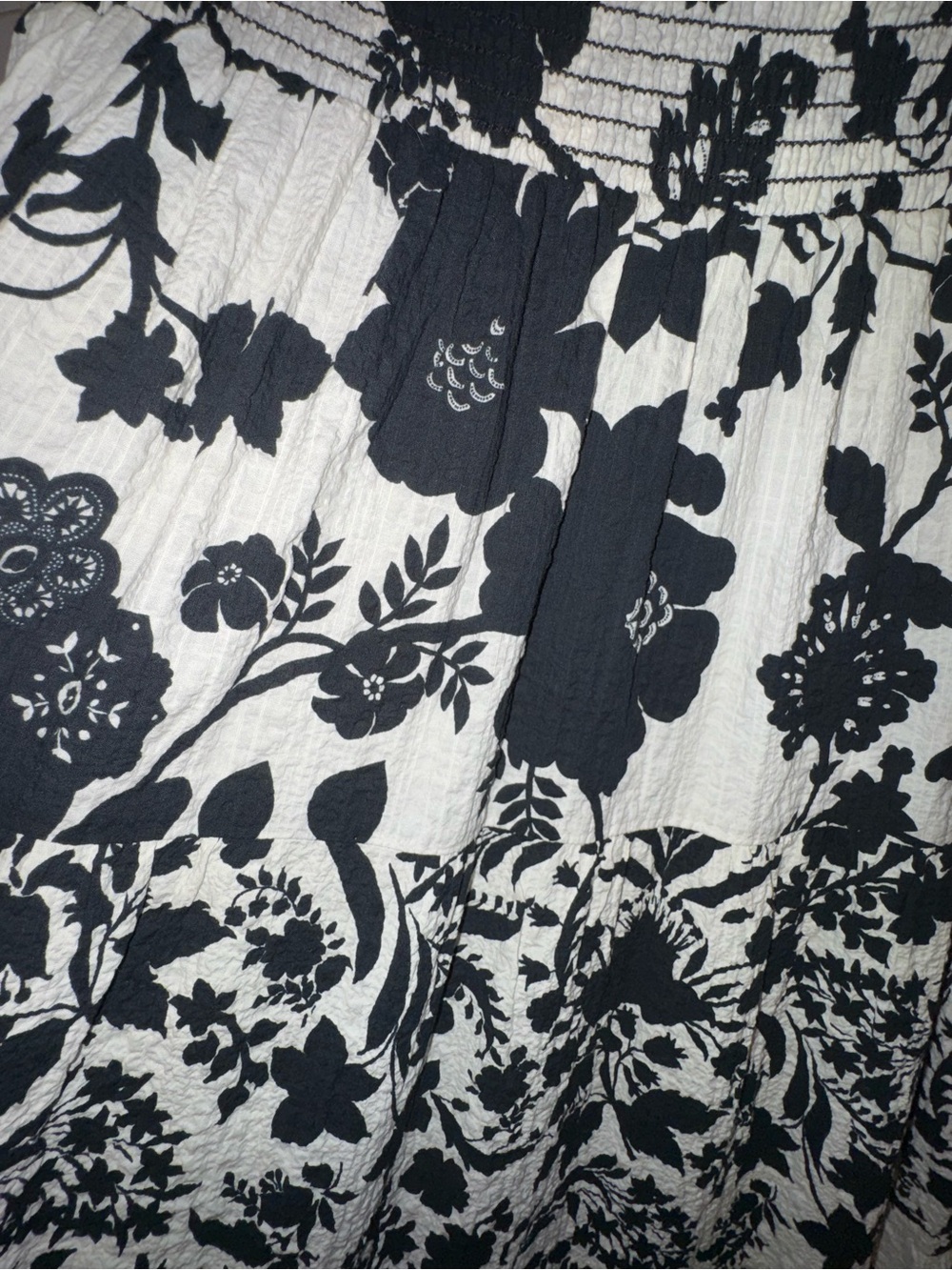 Misa Los Angeles Black & White Floral Maxi Skirt - Picture 3 of 4